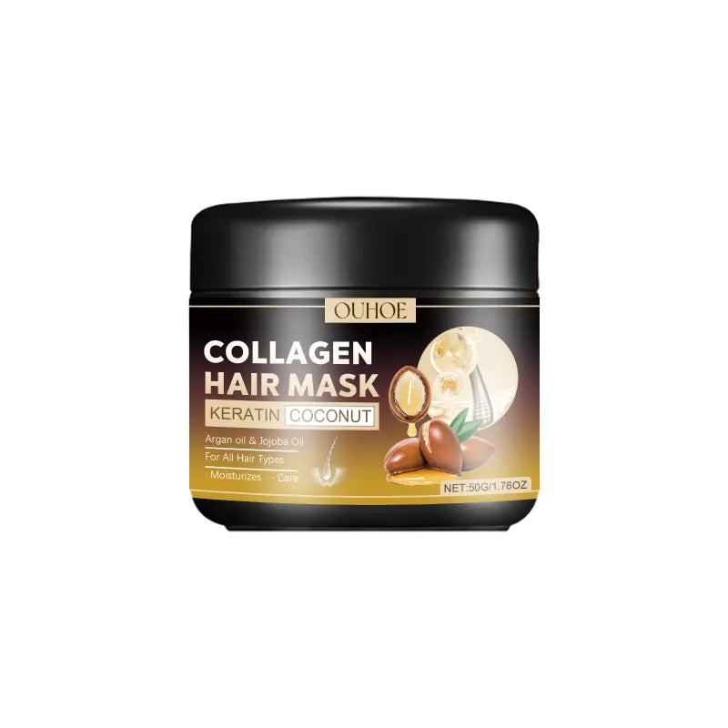 Collagen Hair Mask Keratin Coconut Argab Oil & Jojoba Oil For All Hair Types Deep Moisturizing