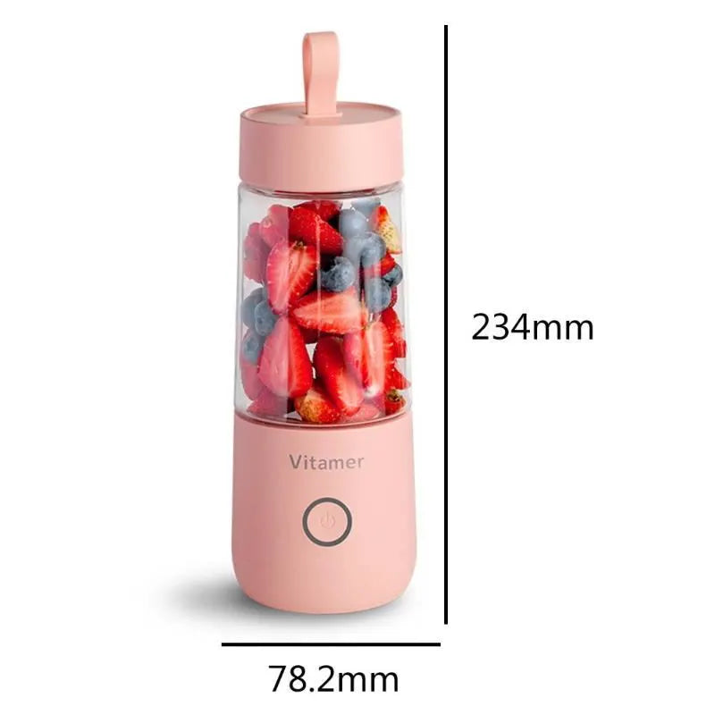 350ml Portable Blender Juicer Electric USB Rechargeable Mixer USB Charging Kitchen Gadgets