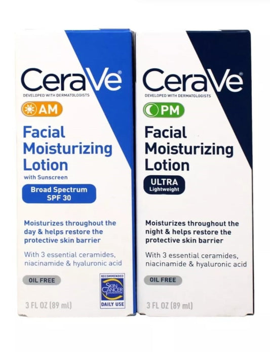 CeraVe 3oz AM/PM Facial Moisturizing Lotion Pack